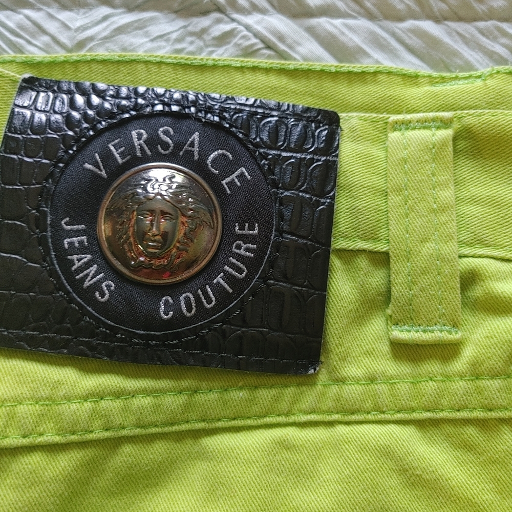 Versace Vibrant Lime Trousers - Picture 4 of 13
